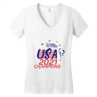 Concacaf Nations League 2021 Usa Champion Shirt Women's V-neck T-shirt | Artistshot