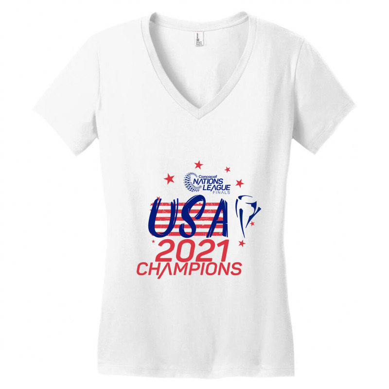 Concacaf Nations League 2021 Usa Champion Shirt Women's V-Neck T-Shirt by Rudy_Glenn | Artistshot