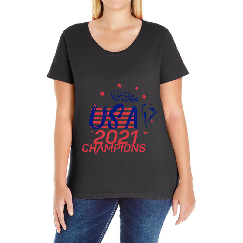 Concacaf Nations League 2021 Usa Champion Shirt Ladies Curvy T-Shirt by Rudy_Glenn | Artistshot