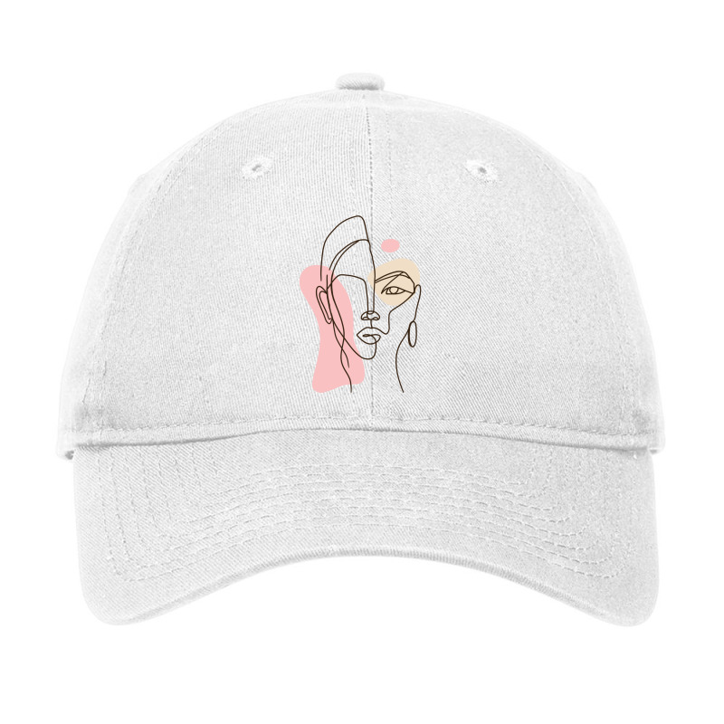 Women Line Art Adjustable Cap by Jonz | Artistshot