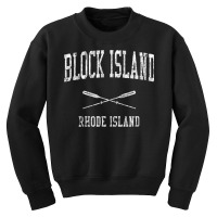 Block Island Rhode Island Ri Vintage Nautical Sports Design Youth Sweatshirt | Artistshot