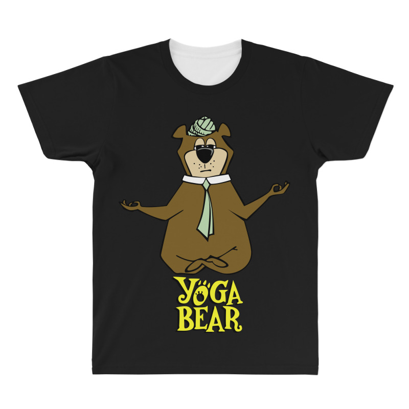 Funny Yoga Bear All Over Men's T-shirt 