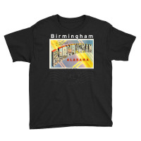 Womens Birmingham Alabama Al Large Letter Postcard Postmarked V Neck T Youth Tee | Artistshot