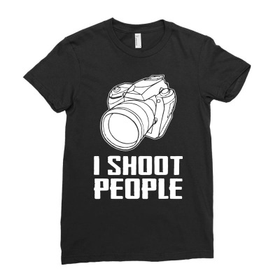 Digital Camera I Shoot People Ladies Fitted T-shirt Designed By Andini