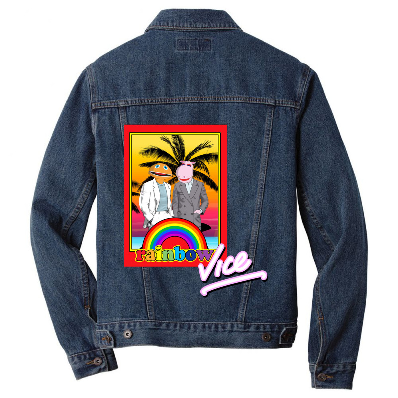 Classic Retro  Arrested Art Characters Funny Gifts Men Denim Jacket by Volimty-Shop | Artistshot