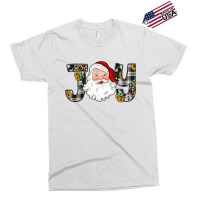 Western Texas Leopard Plaid Cow Print Santa Christmas Joy T Shirt Exclusive T-shirt | Artistshot