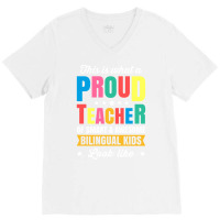 Bilingual Spanish Teacher Dual Language Teacher School Pullover Hoodie V-neck Tee | Artistshot