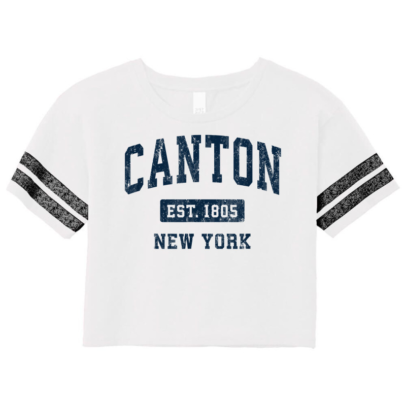 Canton New York Ny Vintage Athletic Sports Design T Shirt Scorecard Crop Tee by peersodshamiw8 | Artistshot