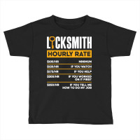 Locksmith Lockpicking Locksmith Hourly Rate Funny Long Sleeve T Shirt Toddler T-shirt | Artistshot