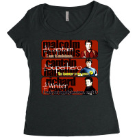 Vintage Movies Nathan Fillion Art Characters Birthday Women's Triblend Scoop T-shirt | Artistshot