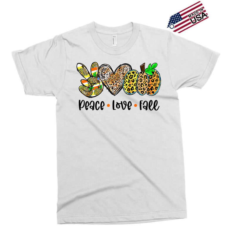 Peace Love Fall Vibes Pumkin Season Spooky Season Leopard T Shirt Exclusive T-shirt by atereldoegevbm | Artistshot