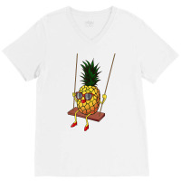 Funny Swinging Pineapple Lover Gift  Cute Swinger Men Women T Shirt V-neck Tee | Artistshot