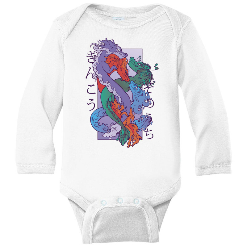 Ancient Dragon Creatures Long Sleeve Baby Bodysuit by SamKal | Artistshot