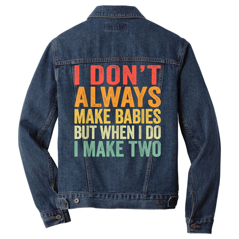 Funny Twins Announcement Gift For Pregnant Mom Or Dad To Be T Shirt Men Denim Jacket by GradenKacers | Artistshot