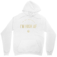 Funny Weed   In My Defense I'm High Af High As Fuck T Shirt Unisex Hoodie | Artistshot