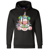 Gamer Girl Unicorn Gaming Cute Video Game Women Girls T Shirt Champion Hoodie | Artistshot