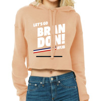 Let's Go Brandon Fjb - Usa Political Gift Cropped Hoodie | Artistshot