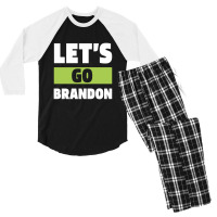 Let’s Go Brandon - Usa Political Gift Men's 3/4 Sleeve Pajama Set | Artistshot