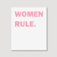 Women Rule Period Bold Feminist Dark Color T Shirt Portrait Canvas Print | Artistshot