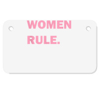 Women Rule Period Bold Feminist Dark Color T Shirt Motorcycle License Plate | Artistshot