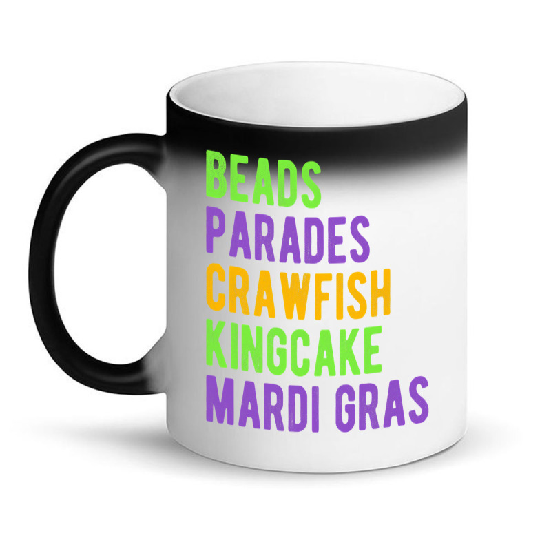 Beads, Parades, Crawfish, Kingcake, Mardi Gras Magic Mug | Artistshot