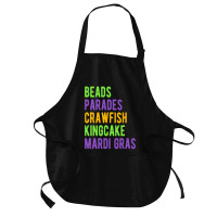 Beads, Parades, Crawfish, Kingcake, Mardi Gras Medium-length Apron | Artistshot