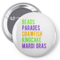 Beads, Parades, Crawfish, Kingcake, Mardi Gras Pin-back Button | Artistshot