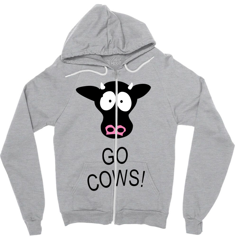 Go Cows Zipper Hoodie by Reotechart | Artistshot