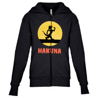 Silhouette Design Hakuna Youth Zipper Hoodie | Artistshot