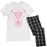 Occult Magic Sacred Geometry Circle Triangle Square T Shirt Women's Pajamas Set | Artistshot