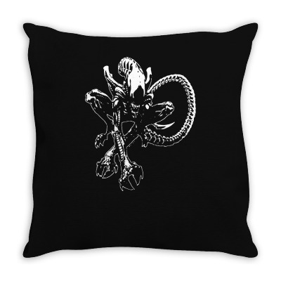 Alien Movie Xenomorph Throw Pillow Designed By Mdk Art