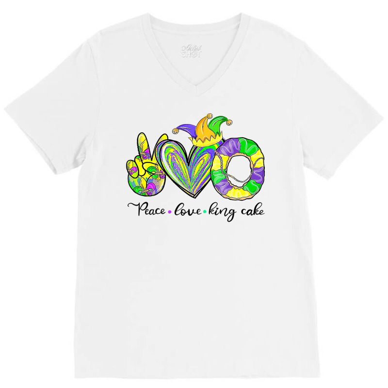 Peace Love King Cake Mardi Gras Tshirt Men Women Kids Premium T Shirt V-neck Tee | Artistshot