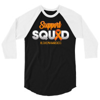 Support Squad Leukemia Awareness Warrior Fight For Men Women T Shirt 3/4 Sleeve Shirt | Artistshot