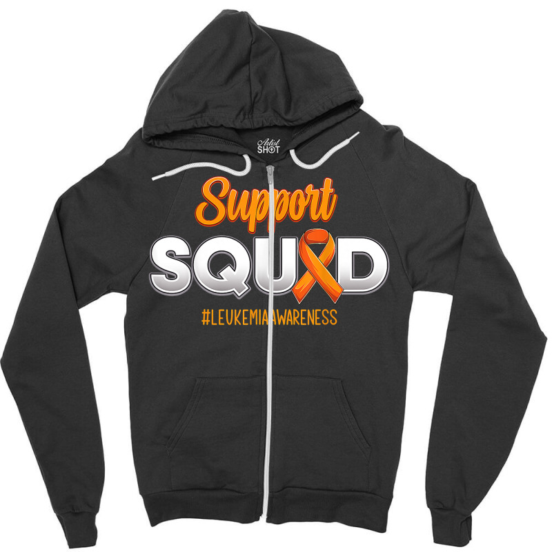 Support Squad Leukemia Awareness Warrior Fight For Men Women T Shirt Zipper Hoodie | Artistshot