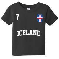 Iceland Team Sports Number 7 Soccer Icelandic Flag Sweatshirt Baby Tee | Artistshot