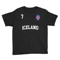 Iceland Team Sports Number 7 Soccer Icelandic Flag Sweatshirt Youth Tee | Artistshot