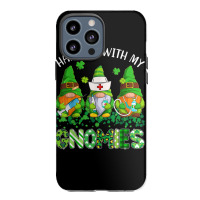 St Patricks Day Hanging With My Gnomies Nurse Stethoscope T Shirt Iphone 13 Pro Max Case | Artistshot