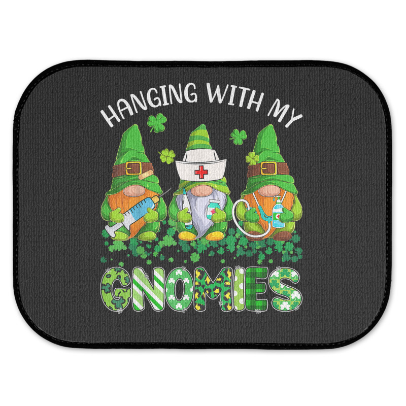 St Patricks Day Hanging With My Gnomies Nurse Stethoscope T Shirt Rear Car Mat | Artistshot