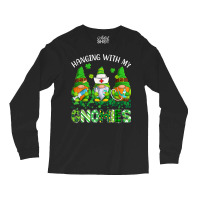 St Patricks Day Hanging With My Gnomies Nurse Stethoscope T Shirt Long Sleeve Shirts | Artistshot