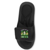 St Patricks Day Hanging With My Gnomies Nurse Stethoscope T Shirt Slide Sandal | Artistshot