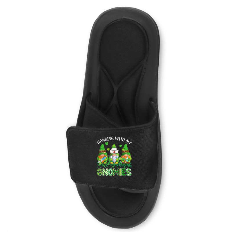 St Patricks Day Hanging With My Gnomies Nurse Stethoscope T Shirt Slide Sandal | Artistshot