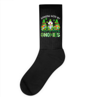 St Patricks Day Hanging With My Gnomies Nurse Stethoscope T Shirt Socks | Artistshot