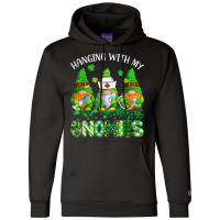 St Patricks Day Hanging With My Gnomies Nurse Stethoscope T Shirt Champion Hoodie | Artistshot