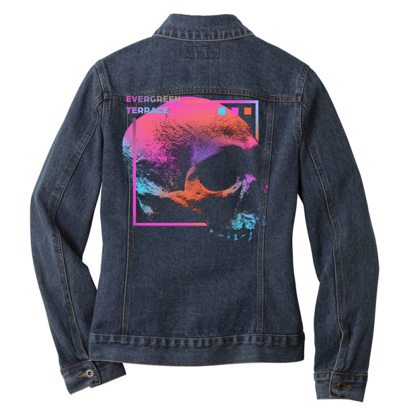 Skull Bow Ladies Denim Jacket by renkuz | Artistshot