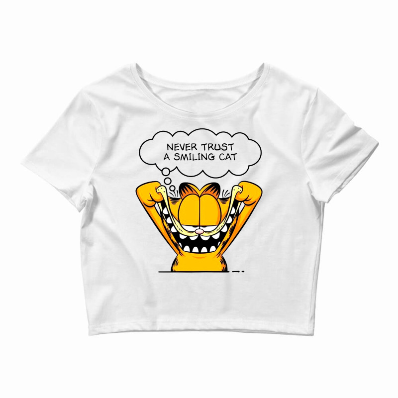 Smiling Cat Crop Top by renkuz | Artistshot