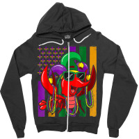 Vintage Crawfish Mardi Gras Costume Carnival Celebration T Shirt Zipper Hoodie | Artistshot