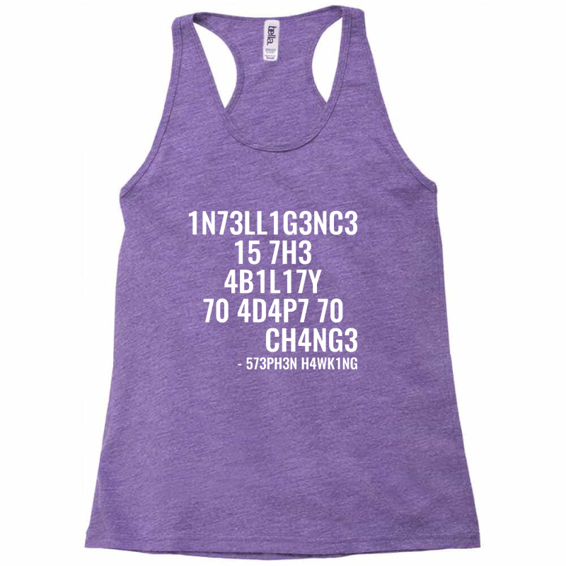 Intelligence Is Racerback Tank by david stropher | Artistshot