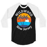 Wildwood Beach New Jersey Summer Vacation Souvenir T Shirt 3/4 Sleeve Shirt | Artistshot