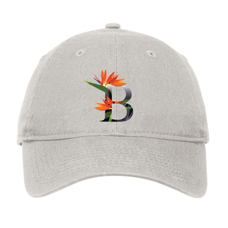 Floral Initial Letter B Adjustable Cap by coşkun | Artistshot