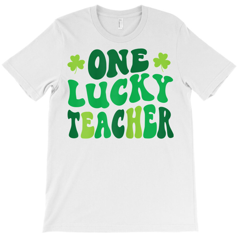 Womens One Lucky Teacher Retro Vintage St. Patrick's Day T Shirt T-shirt | Artistshot